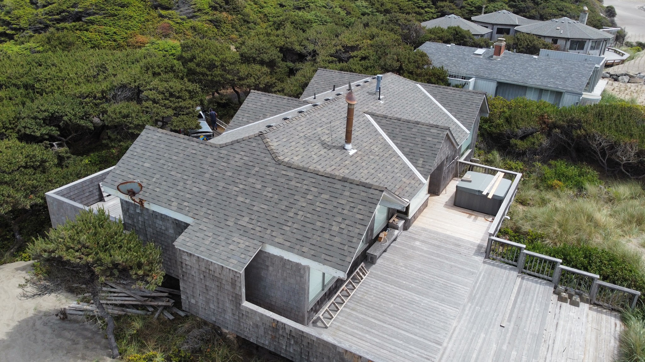 Finished ranch-style home roof replacement